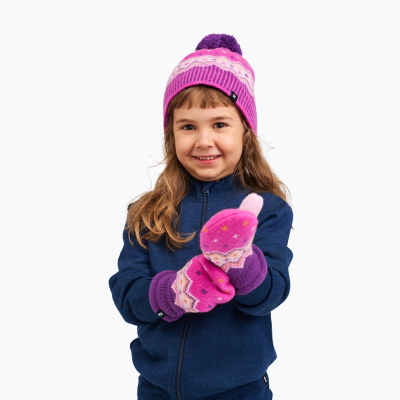 Guanti da neve per bambini Reima Lapanen plum purple 6