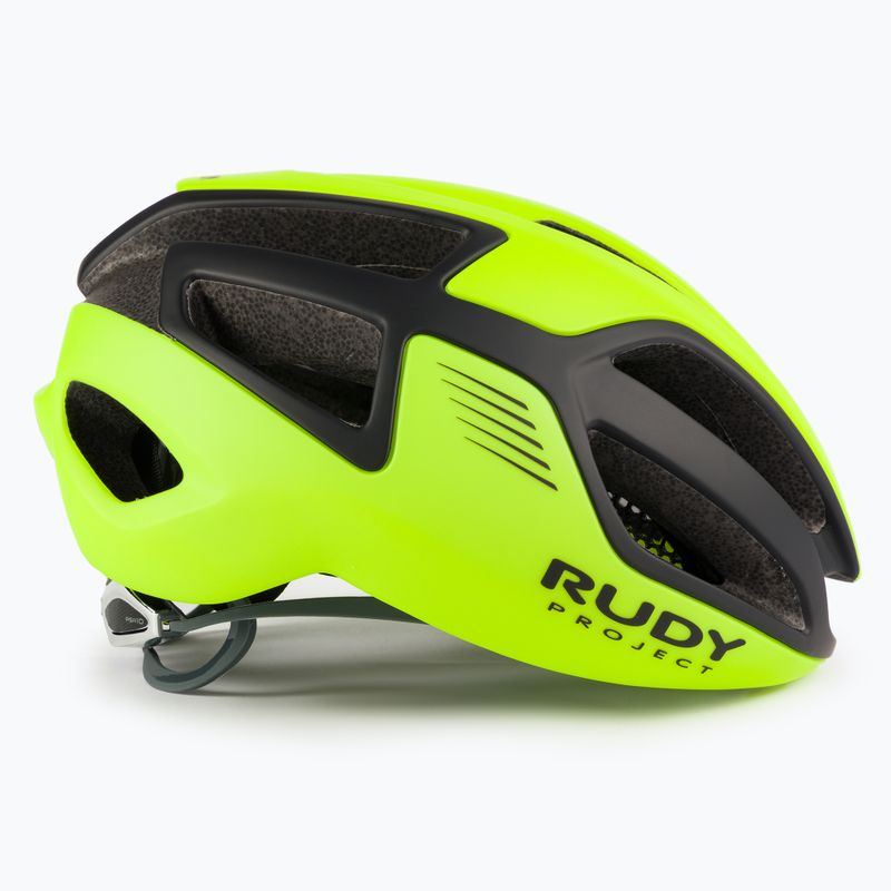 Casco da bicicletta Rudy Project Spectrum giallo fluo nero opaco 4