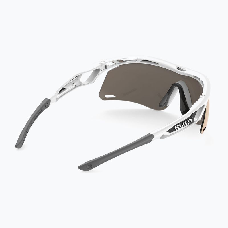 Occhiali da sole Rudy Project Tralyx+ Slim bianco lucido/oro multicolore 5