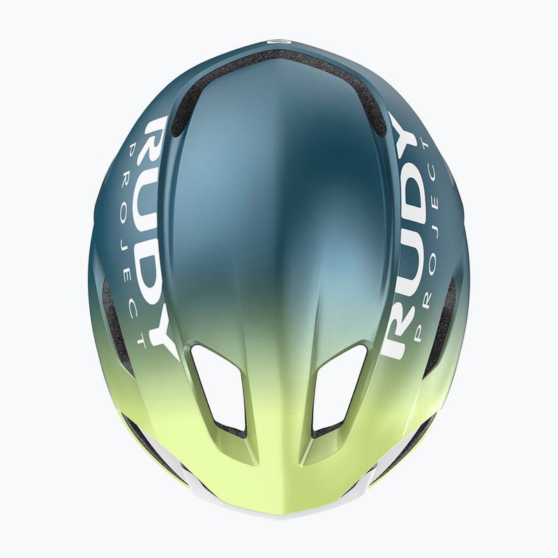 Casco da ciclismo Rudy Project Nytron blue avio/apple green metal matte 5