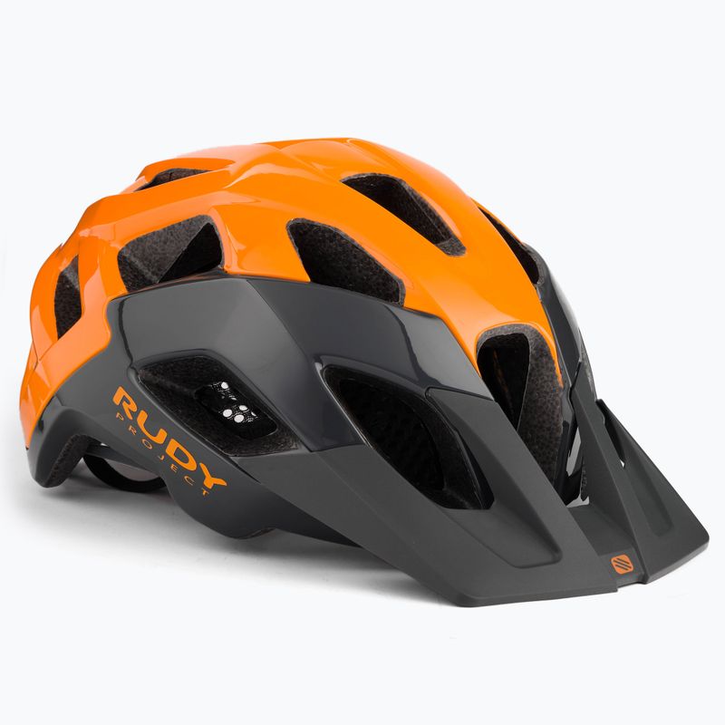 Casco da bici Rudy Project Crossway piombo/arancio fluo lucido