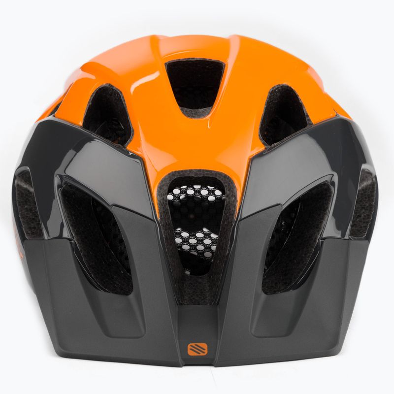 Casco da bici Rudy Project Crossway piombo/arancio fluo lucido 2