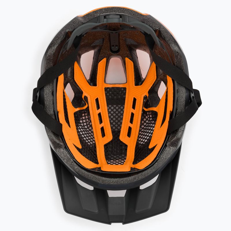 Casco da bici Rudy Project Crossway piombo/arancio fluo lucido 5