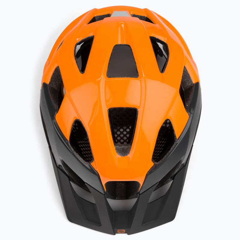 Casco da bici Rudy Project Crossway piombo/arancio fluo lucido 6