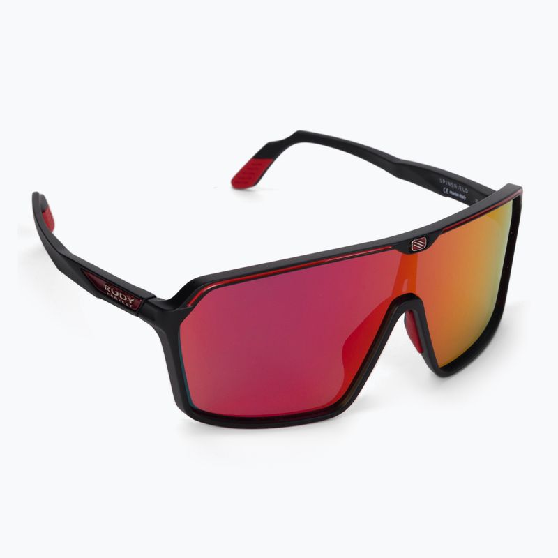 Occhiali da sole Rudy Project Spinshield nero opaco/rosso multi laser