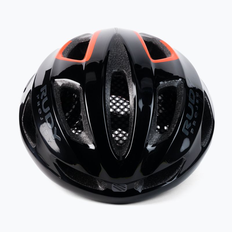 Rudy Project Strym casco da bici nero arancio lucido 2