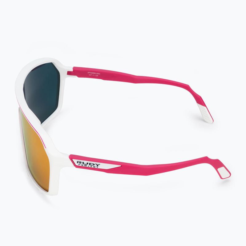 Occhiali da sole Rudy Project Spinshield bianco/rosa fluo opaco/rosso multilaser 4