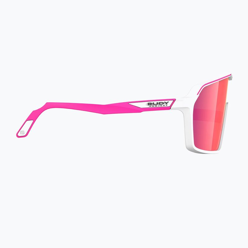 Occhiali da sole Rudy Project Spinshield bianco/rosa fluo opaco/rosso multilaser 5