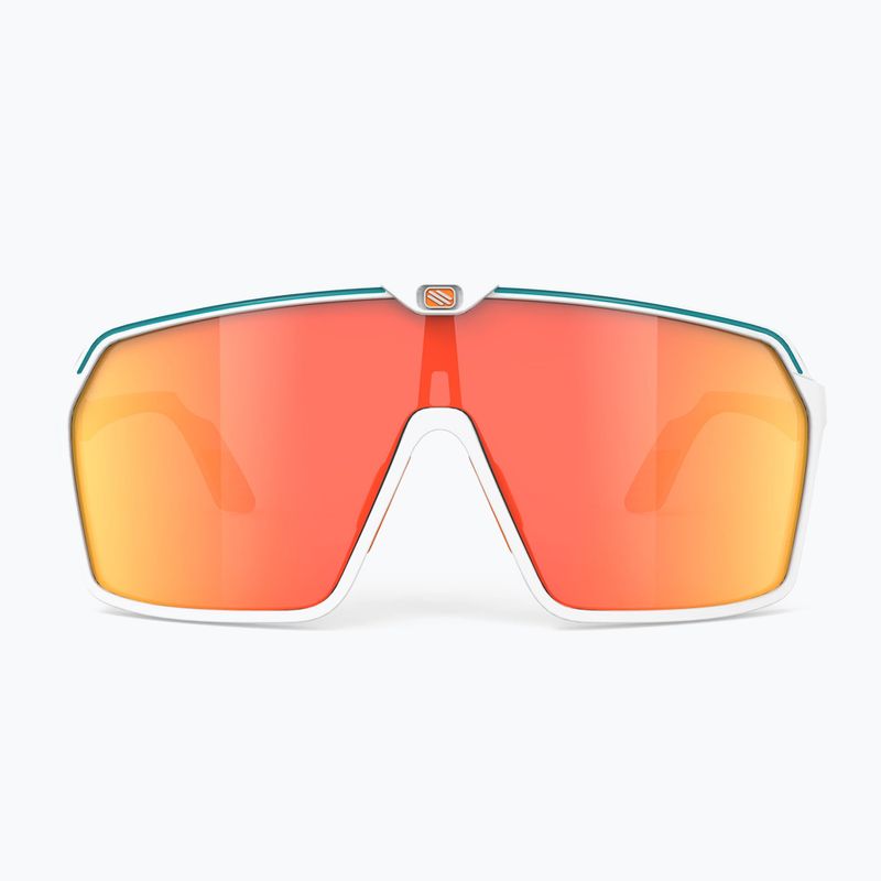 Occhiali da sole Rudy Project Spinshield bianco e acqua opaco/arancio multilaser 3