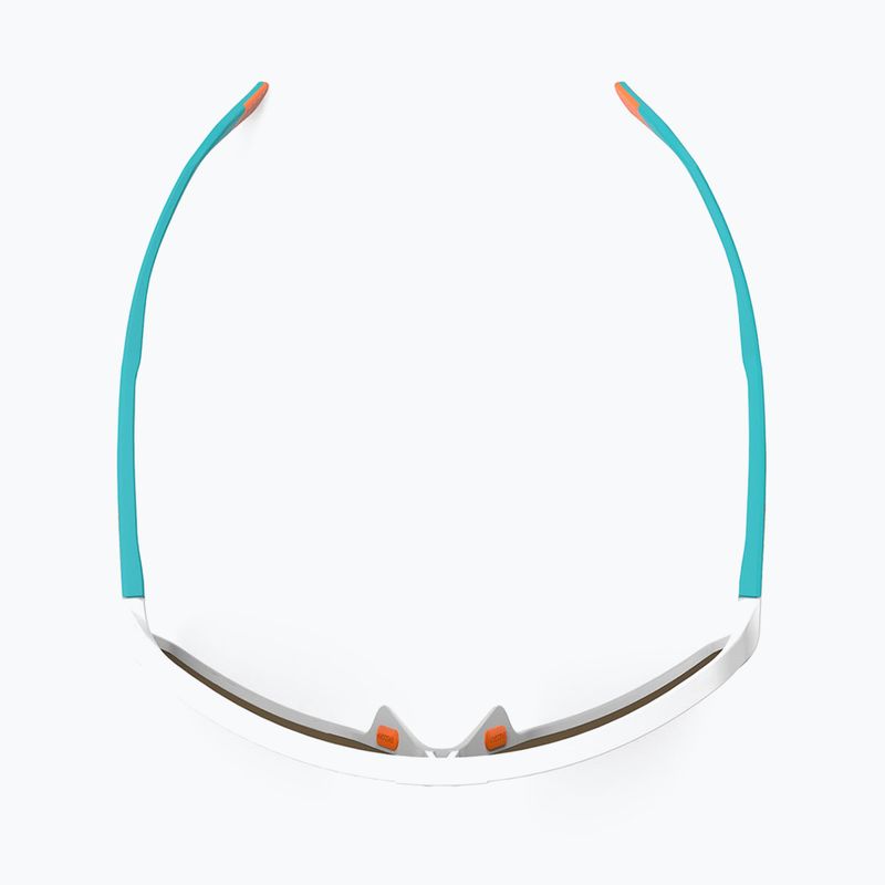 Occhiali da sole Rudy Project Spinshield bianco e acqua opaco/arancio multilaser 5