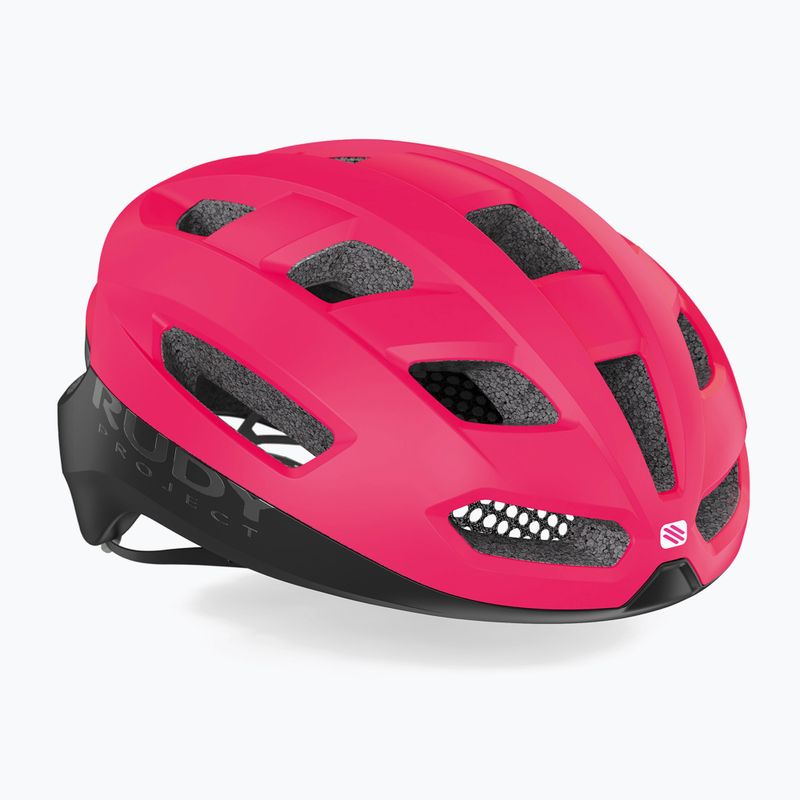 Casco da bici Rudy Project Skudo rosa fluo/nero opaco 2