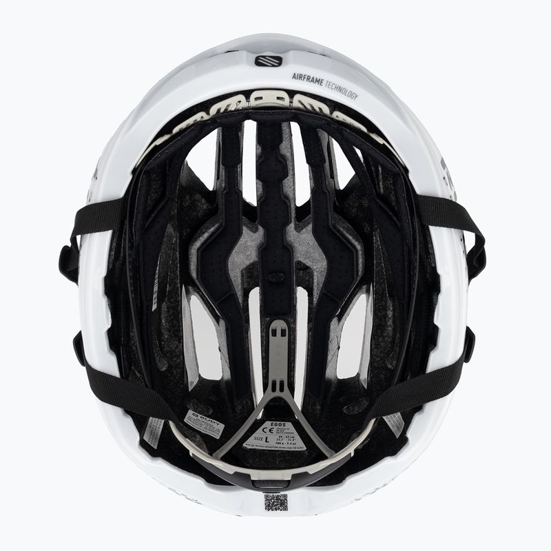 Casco da bici Rudy Project Egos Team Pearl perlato lucido/oro lucido 5