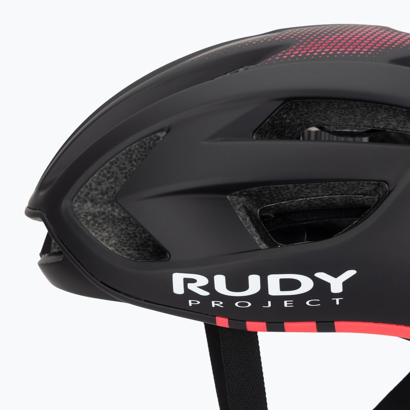 Casco da bici Rudy Project Egos nero/rosa fluo opaco 7