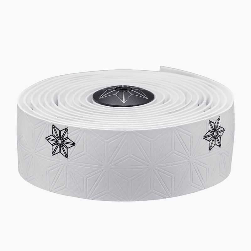 SUPACAZ Super Sticky Kush Galaxy nastro bianco/stampa nera/tasselli neri ano fascia manubrio