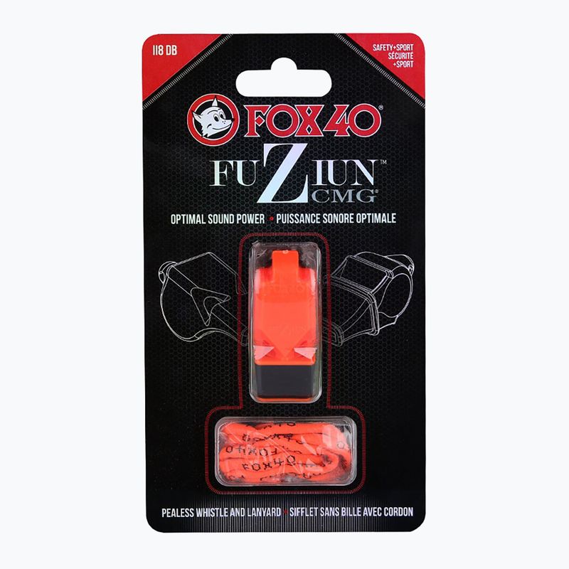 Fischietto con corda Fox 40 Fuzion CMG arancione 4