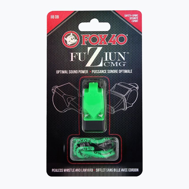 Fox 40 Fuzion CMG fischietto a corde verde neon 4