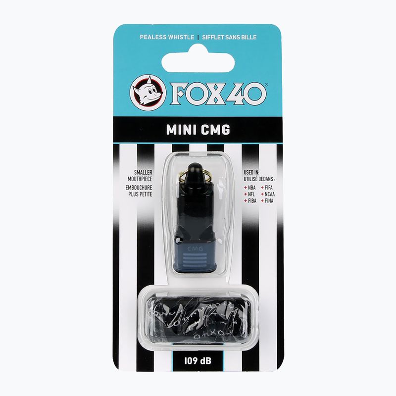 Fischietto con cavo Fox 40 Mini CMG Official nero 2