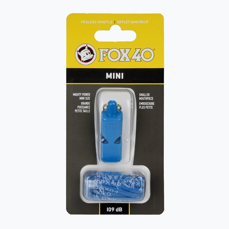 Fischietto con cavo Fox 40 Mini Safety blu 2