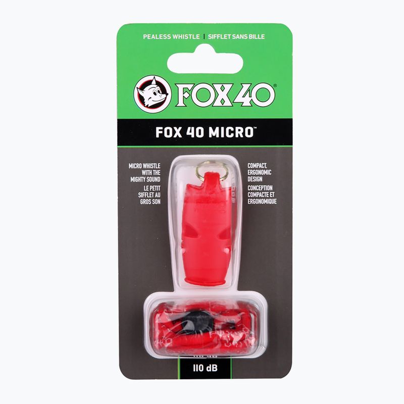 Fischietto con cavo Fox 40 Micro Safety rosso 2