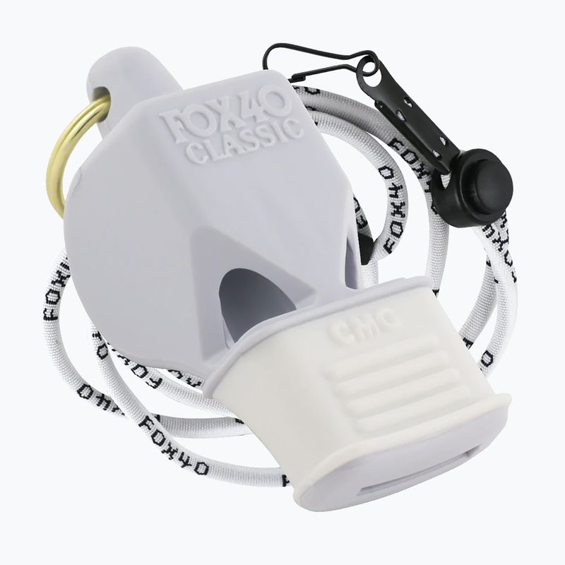 Fischietto con cavo Fox 40 Classic CMG Safety bianco