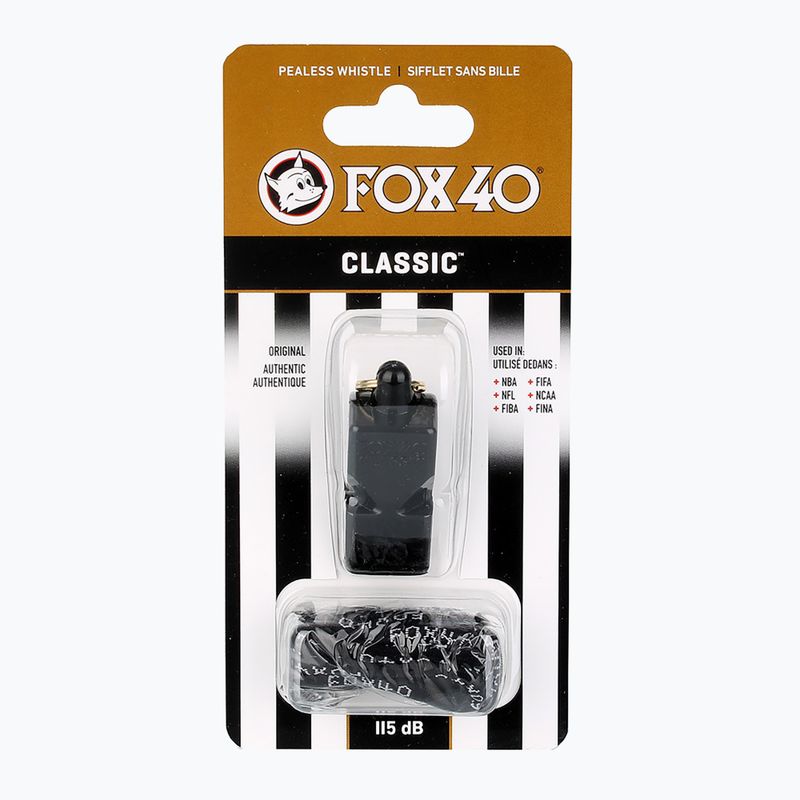 Fischietto con cavo Fox 40 Classic Official nero 4