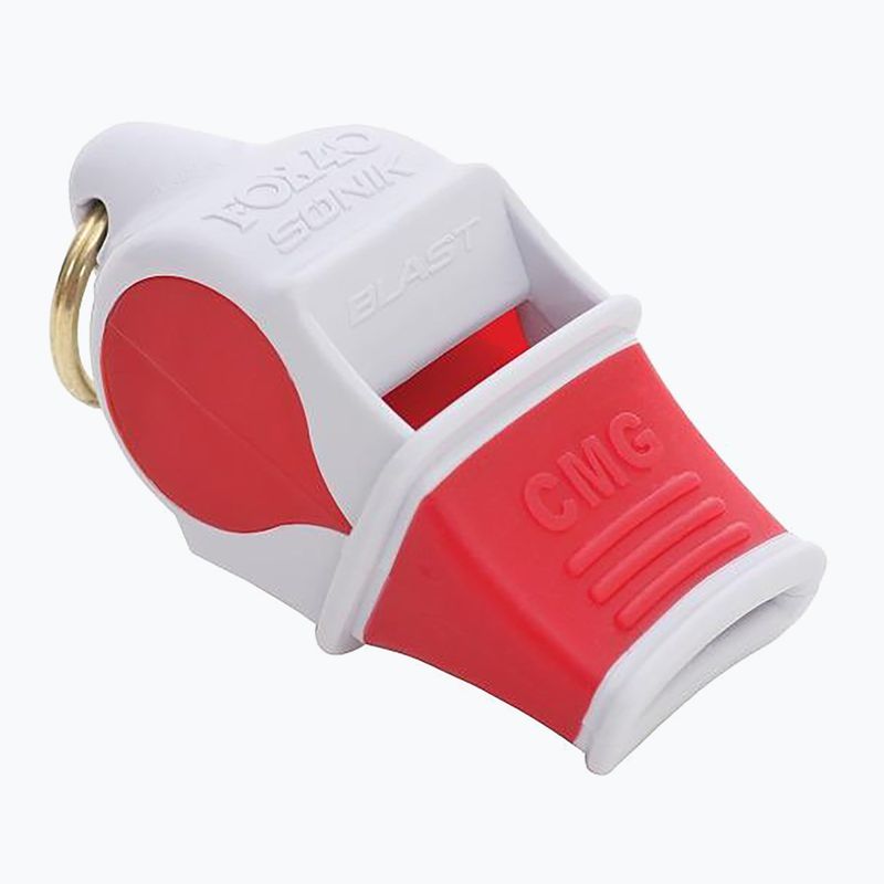 Fischietto con corda Fox 40 Sonik Blast CMG bianco/rosso