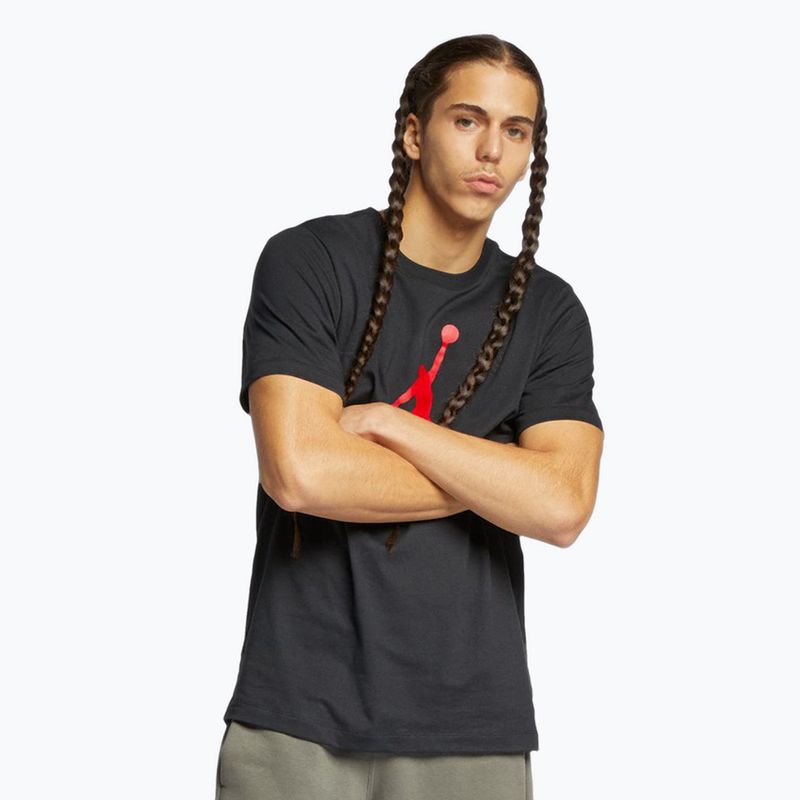 T-shirt da uomo Jordan Jumpman Flight black/gym red
