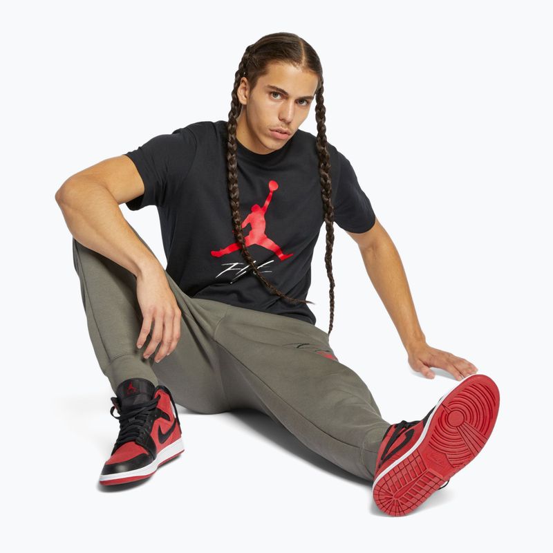 T-shirt da uomo Jordan Jumpman Flight black/gym red 4