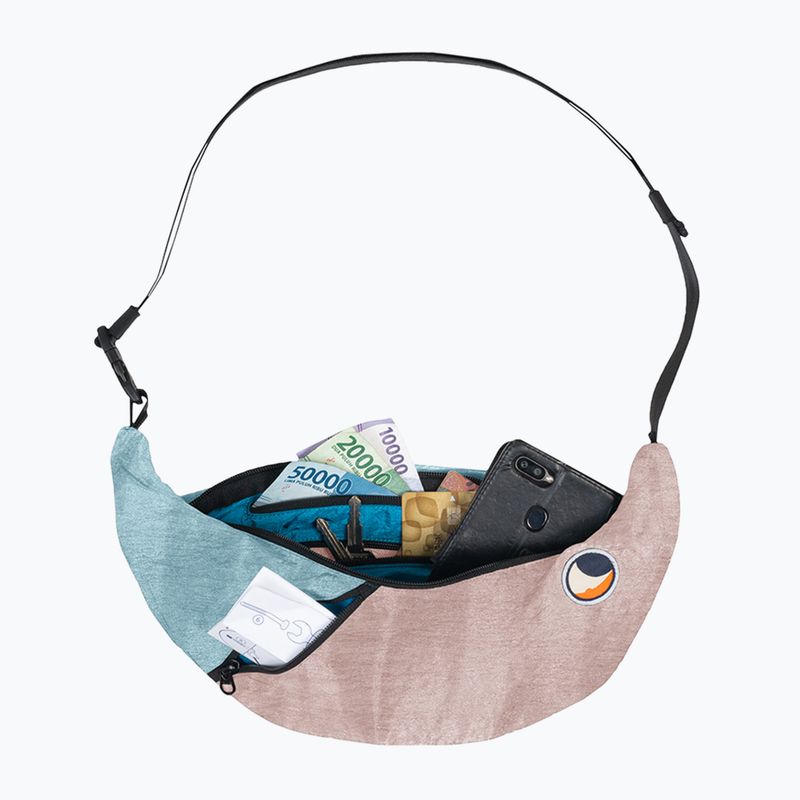 Ticket To The Moon Upcycled Sling bag borsa a tracolla pesca/nuvola