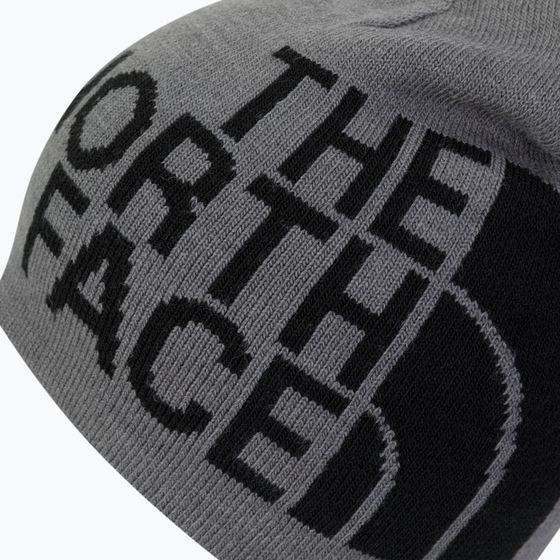 Berretto invernale The North Face Reversible TNF Banner grigio medio erica/nero 3