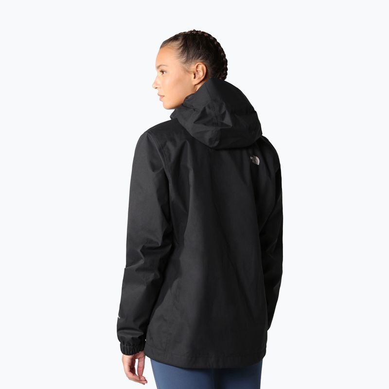 Giacca antipioggia da donna The North Face Quest nera/grigia 3