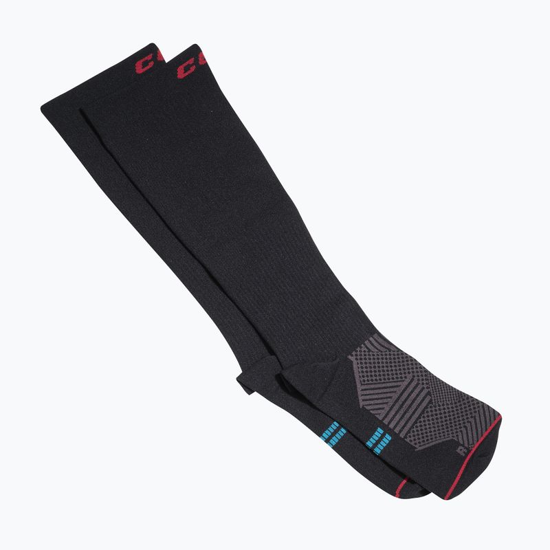 Calze da hockey CCM Compression Knee black/red 3