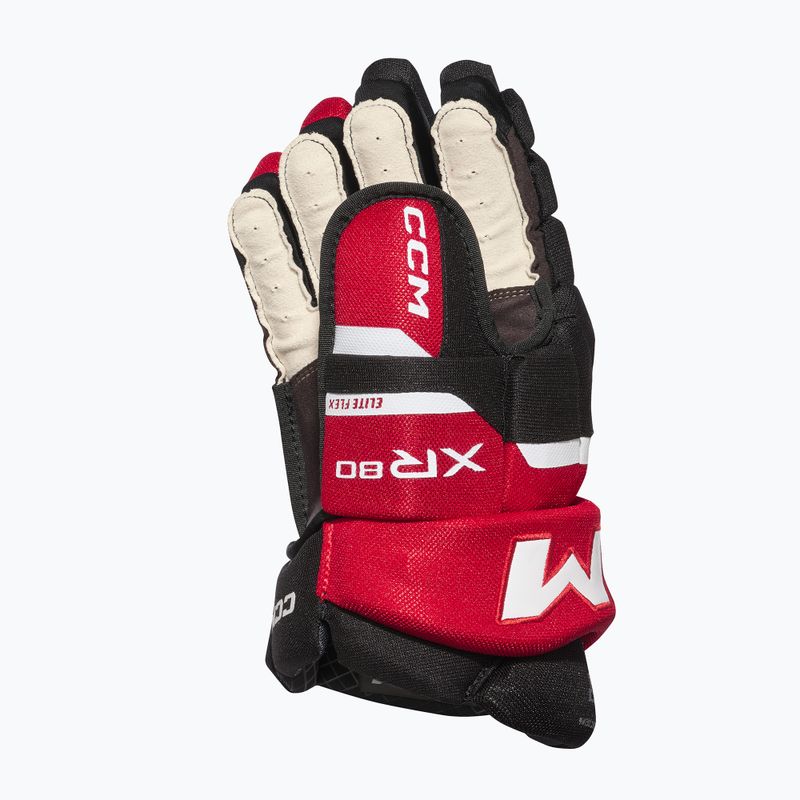 Guanti da hockey CCM Tacks XR80 SR Gloves black/red/white 2