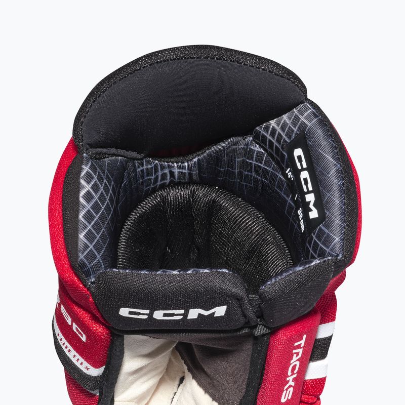 Guanti da hockey CCM Tacks XR80 SR Gloves black/red/white 4