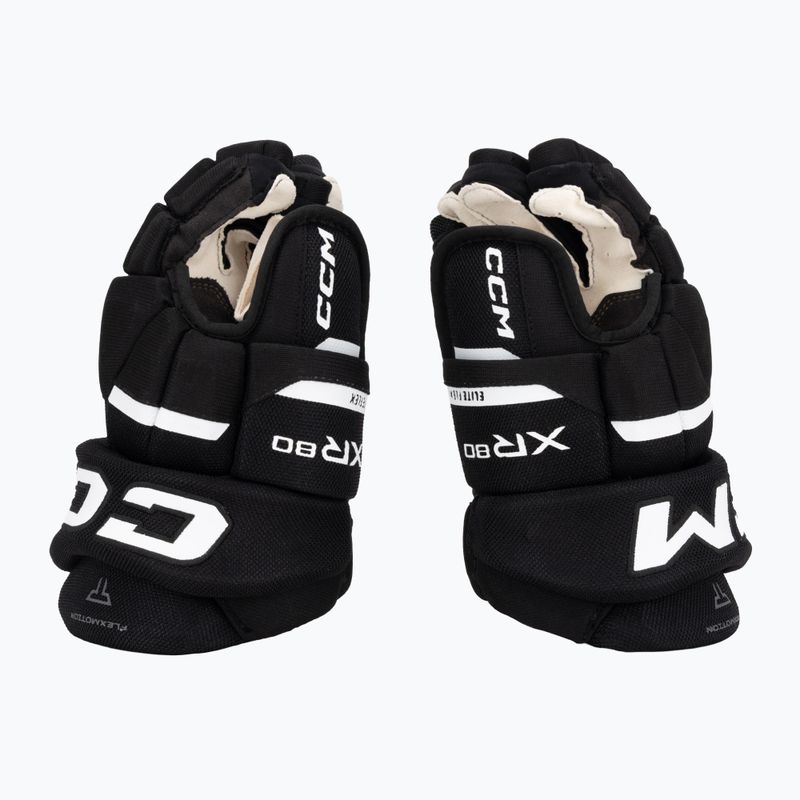 Guanti da hockey per bambini CCM Tacks XR80 JR Gloves black/white 4