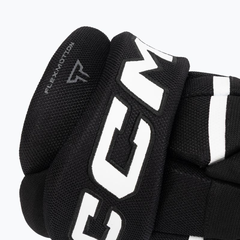 Guanti da hockey per bambini CCM Tacks XR80 JR Gloves black/white 6