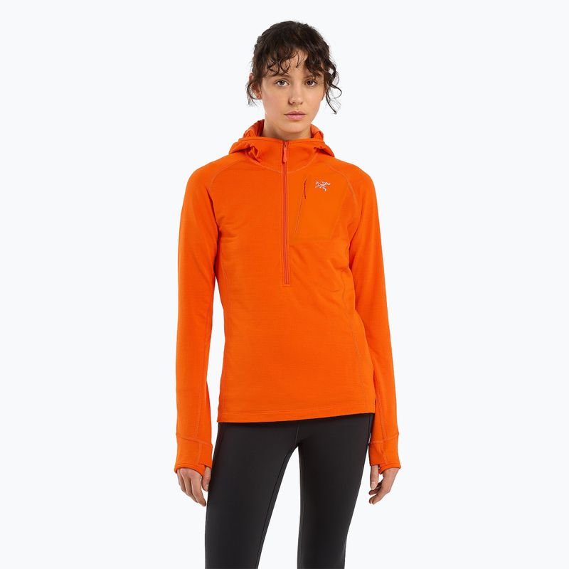 Felpa trekking Arc'teryx da donna Delta Half Zip Hoody phenom