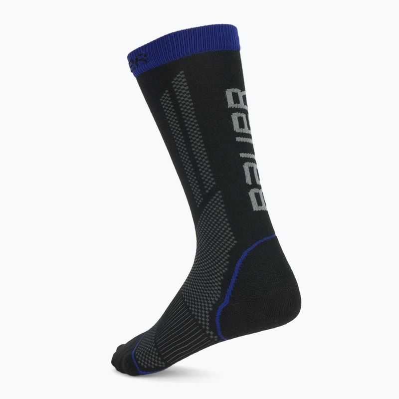 Calzettoni da hockey Bauer Tall Performance S25 black/blue 2