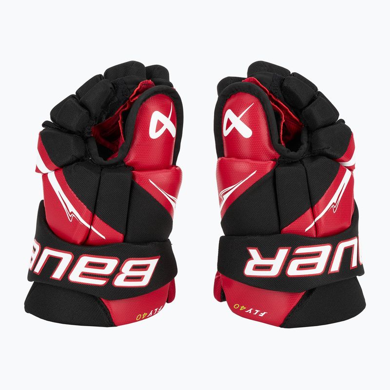 Guanti da hockey Bauer Vapor Fly40 Int black/red 4