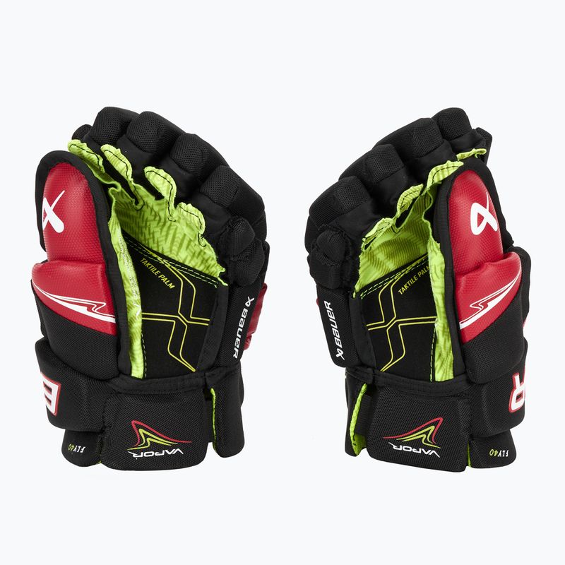 Guanti da hockey junior Bauer Vapor Fly40 Jr black/red 3