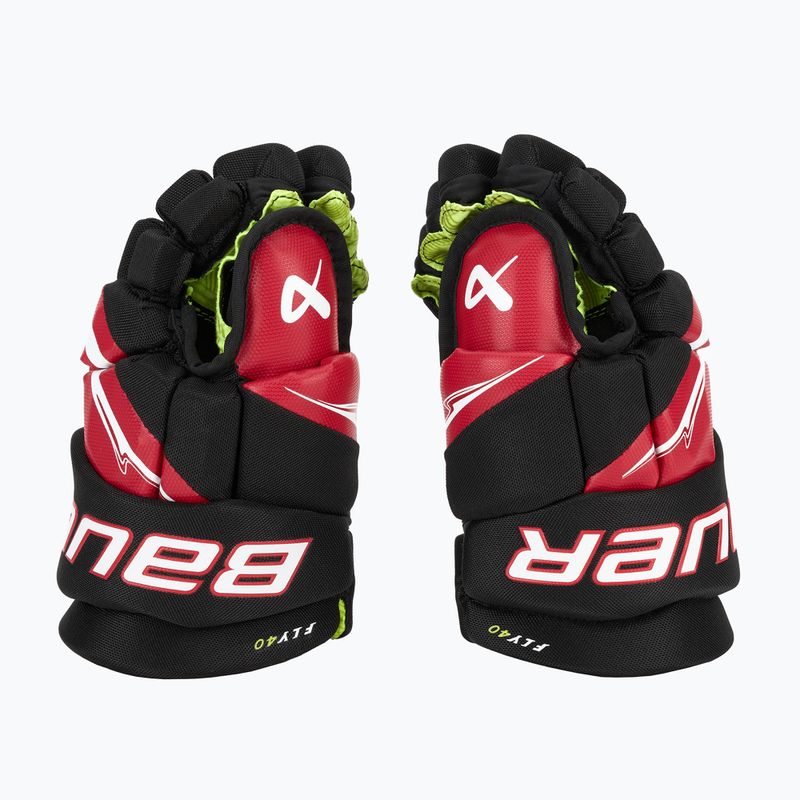Guanti da hockey junior Bauer Vapor Fly40 Jr black/red 4