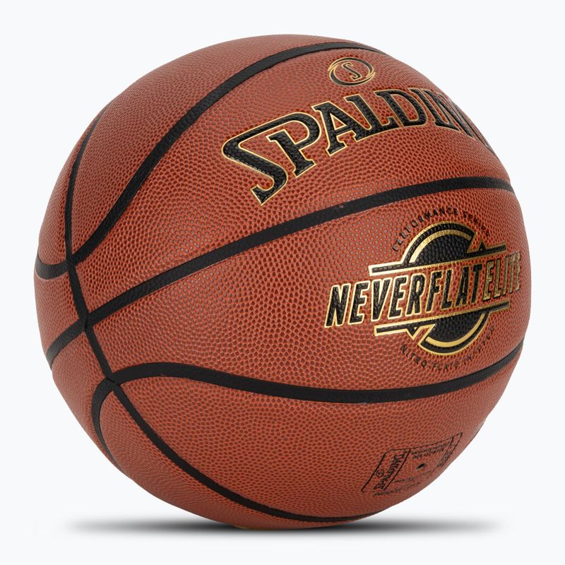 Spalding NeverFlat Elite basket arancione taglia 7 2