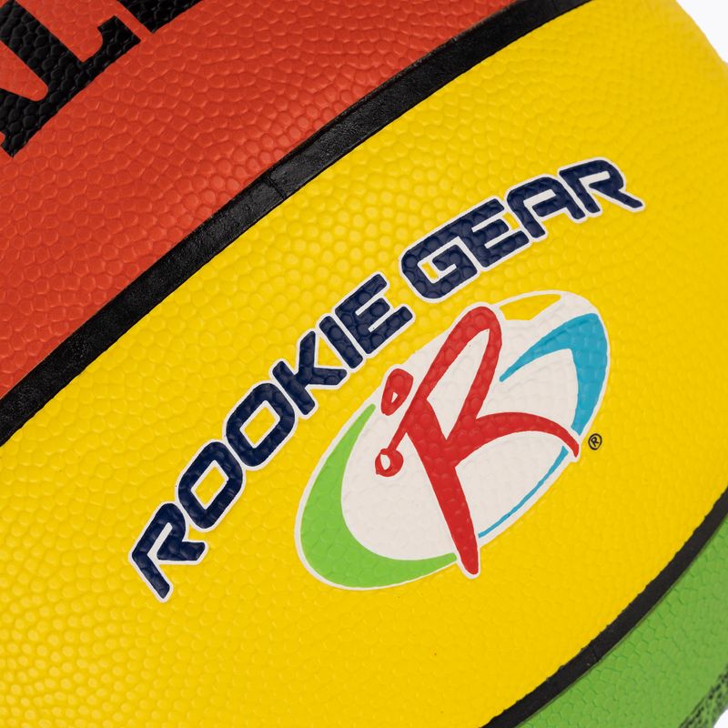 Spalding Rookie Gear in pelle multicolore basket dimensioni 5 3