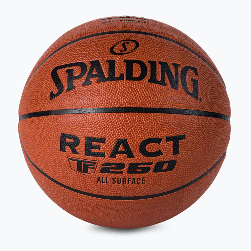 Spalding TF-250 React Logo FIBA basket arancione 2