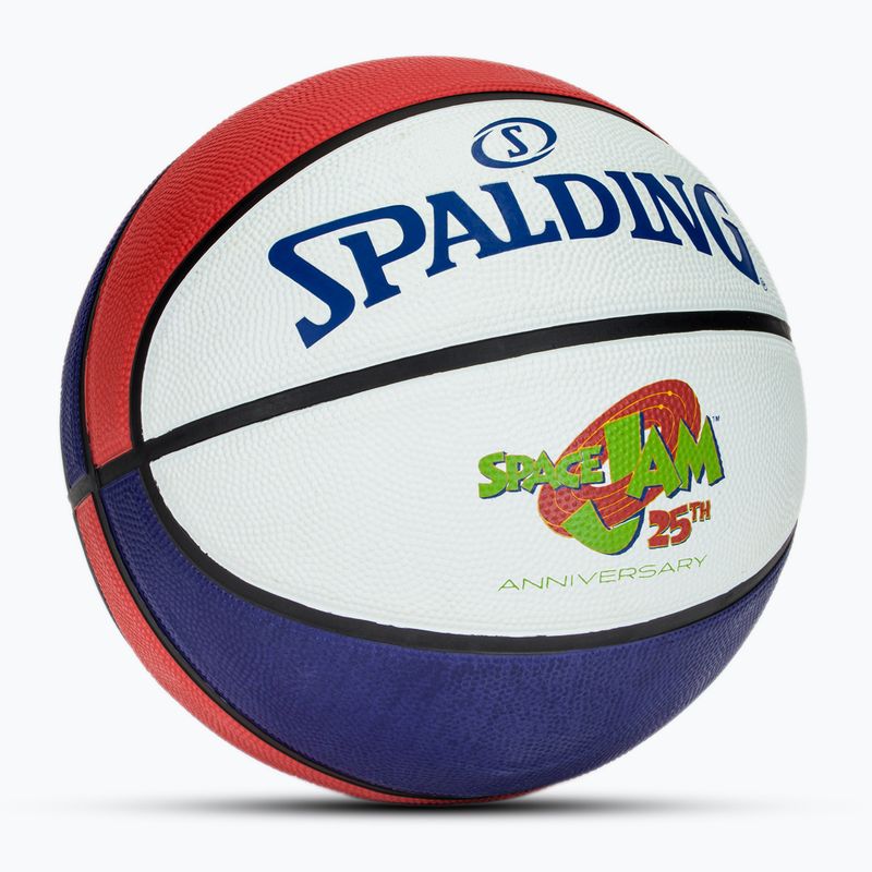 Pallone da basket Spalding Space Jam Tune white/red/blue taglia 7 3