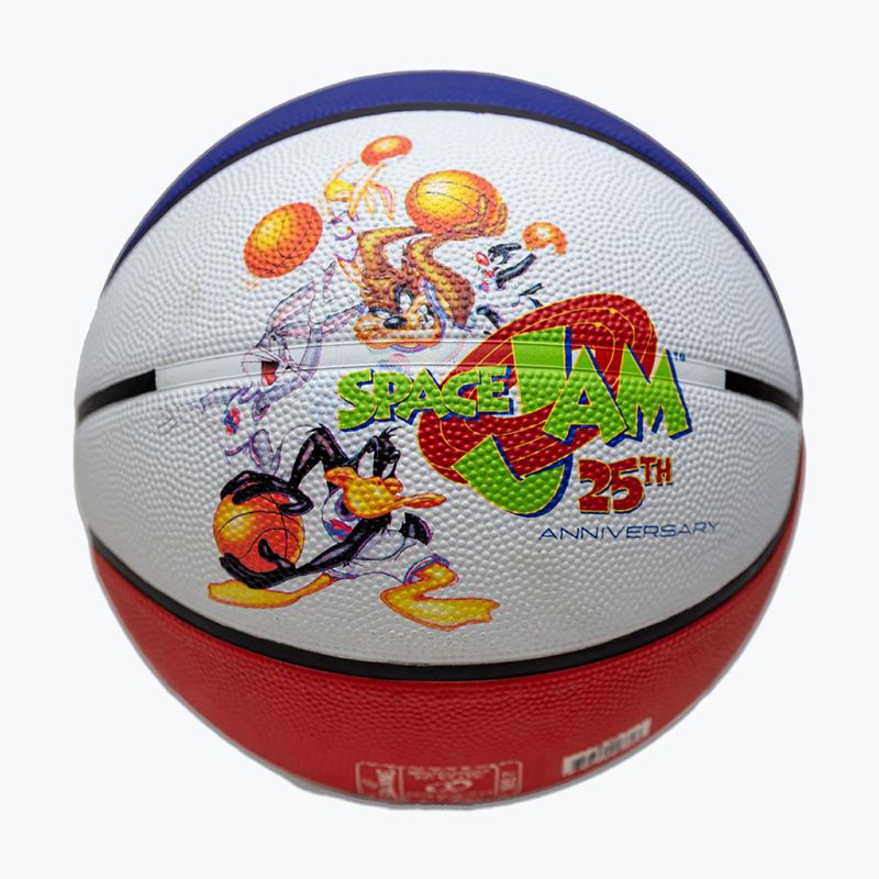Pallone da basket Spalding Space Jam Tune white/red/blue taglia 7 2