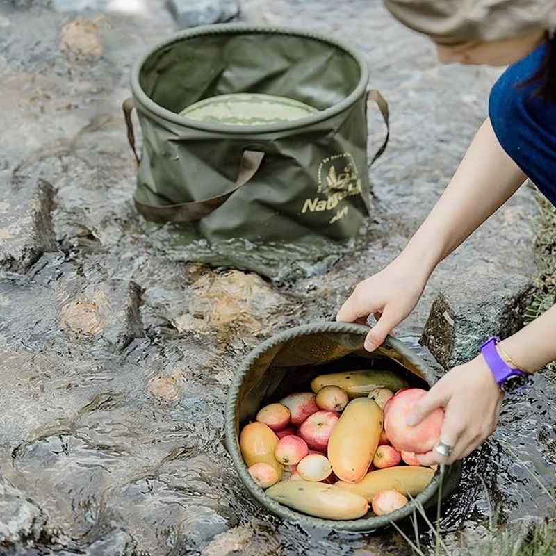 Secchio pieghevole Naturehike NH20SJ040 20 l army green 2