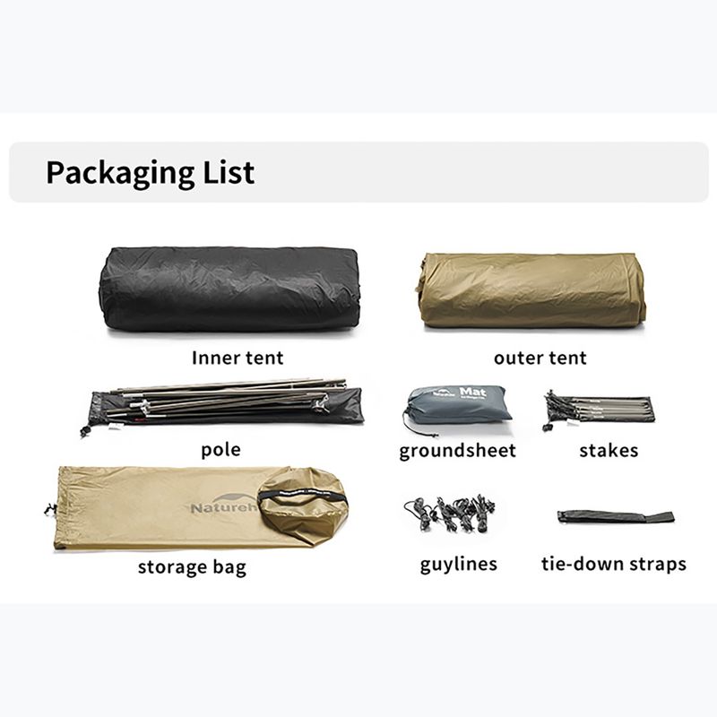 Tenda da trekking 1-osobowy Naturehike Mongar UL1 15D moon rock sand 5