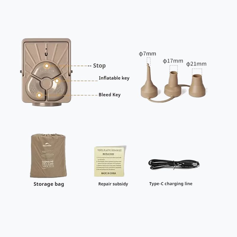 Materasso gonfiabile Naturehike Chenjing Single brown 3