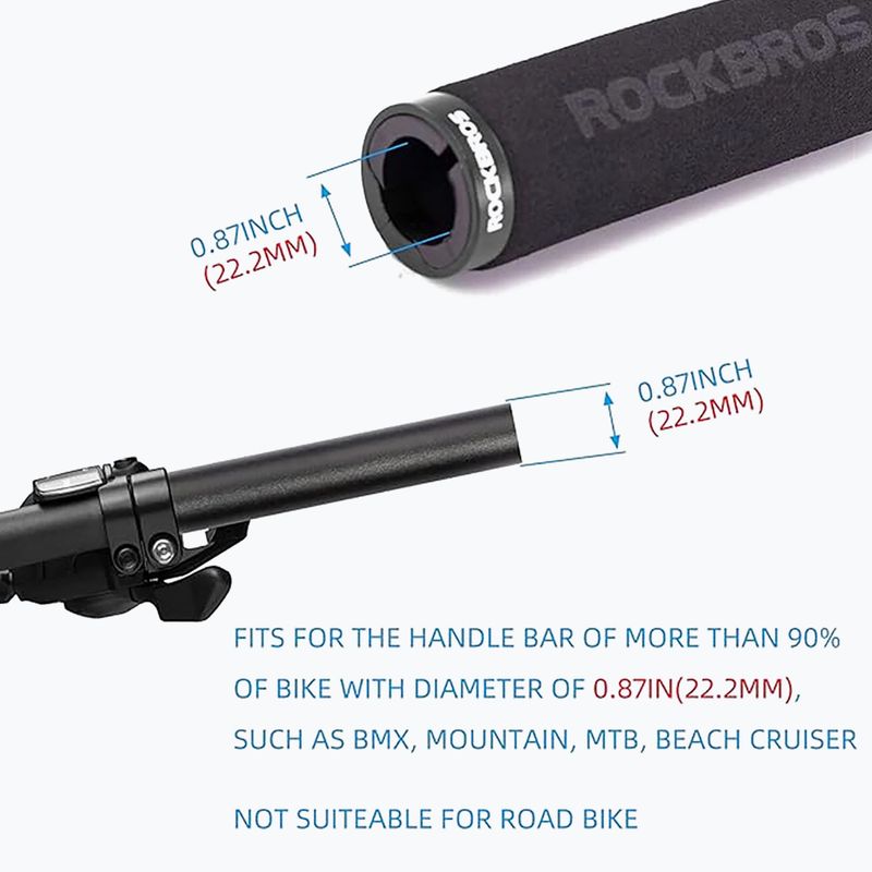 Manopole per manubrio Rockbros BT1001 Handlebar Grips black 4